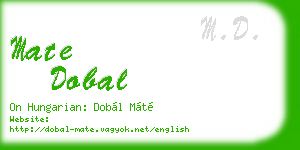 mate dobal business card