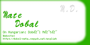 mate dobal business card